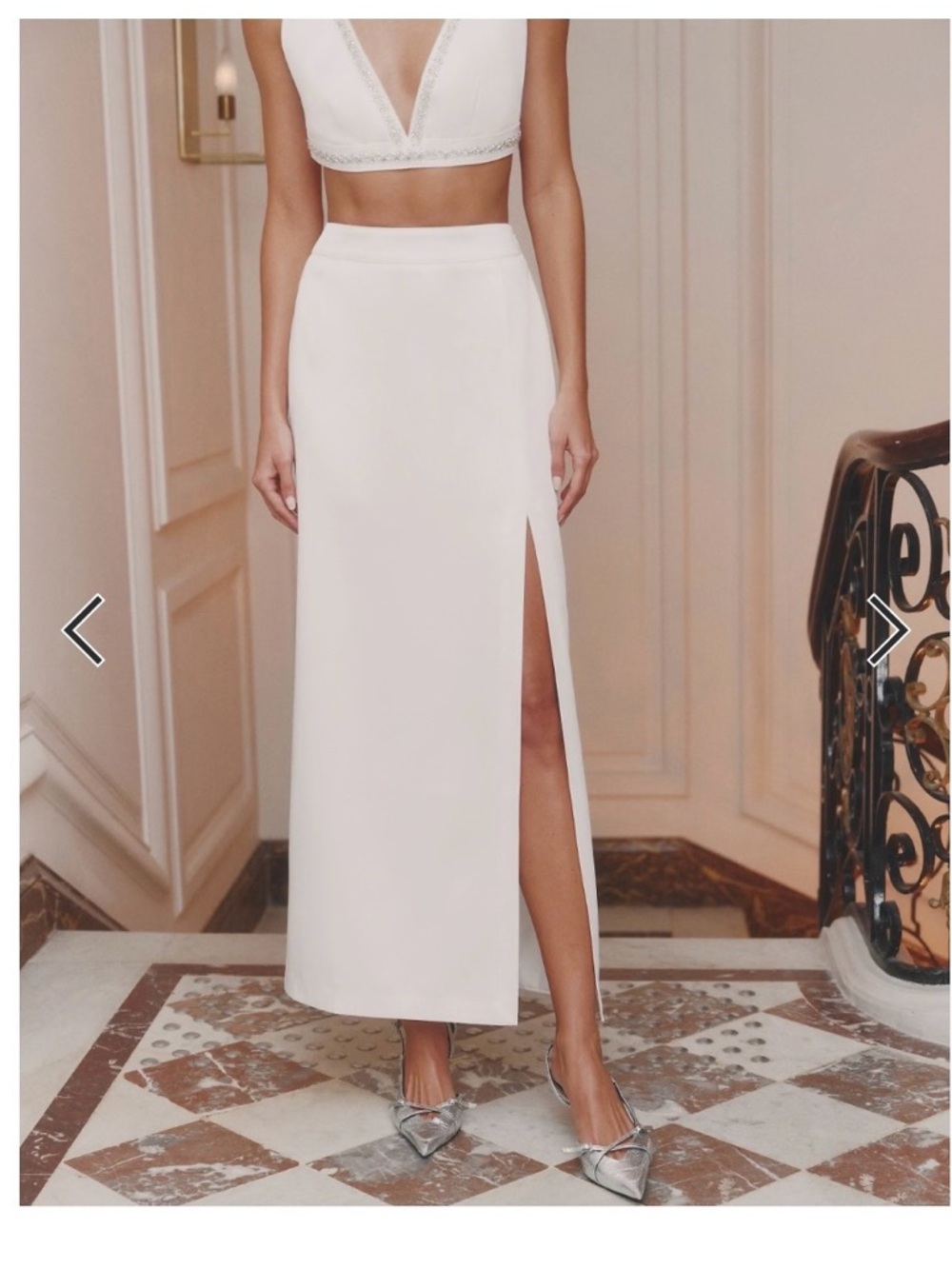 Satin Thigh High Split Maxi Skirt